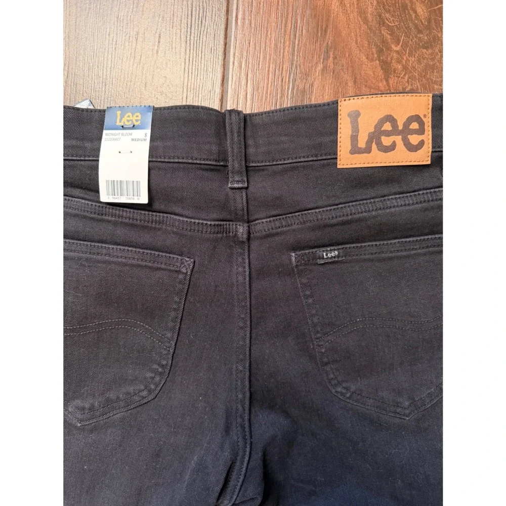 Lee Ultra Lux Comfort Bootcut Jeans Midnight Bloom Black Mid Rise Womens 8M NWT - Picture 6 of 6